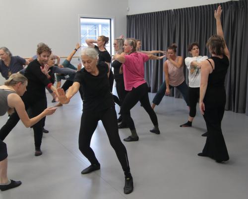 Inge, Shelley, Jane and Davina at a workshop led by Mary-Jane O'Reilly